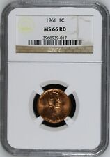 1961 1C RD  Lincoln Memorial One Cent  NGC MS66RD     3968939-017