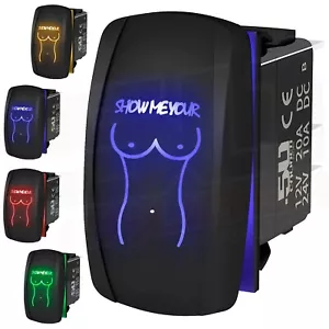12V Rocker Switch "Show Me Your" Sexy Mudflap Trucker Girl UTV / Off Road / RZR - Picture 1 of 20