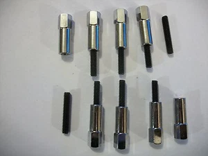 UNIVERSAL CHROME STEEL VALVE COVER HEX HEAD MINI BOLTS 1/4-20 x 1 3/8" SBC 8 PK - Bild 1 von 1