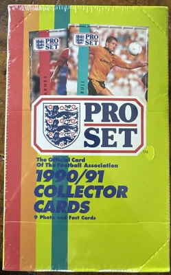 Pro Set Official Soccer Football Wax Box Sealed 48 Packs Collector Cards 1990-91 - Image 1 of 3