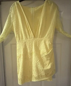 Damen Langarm Spitze Minikleid gefüttert Damen Shirt Bluse Oberteil (M) - Bild 1 von 4