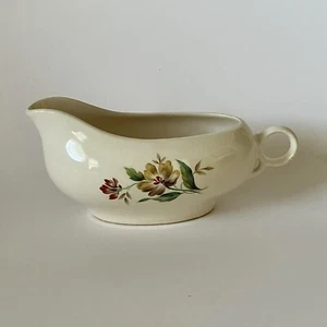 Porcelain Gravy Boat Floral Pattern Loop Handle - Picture 1 of 8