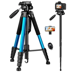 72 inch Camera Tripod, Tall Tripod for Camera Cell Phone, Heavy Duty C... - Picture 1 of 9