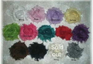 (1) BOUTIQUE Baby Snap Clip Small Shabby Chic Flower Hair Bow Barrette NO-SLIP - Picture 1 of 3
