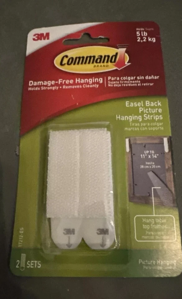 Command 076308731168 Easel Back Picture Hanging Sets of Medium Strips and 2 1
