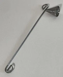 Vintage Silver Tone Metal Crimped Candle Snuffer - Picture 1 of 5