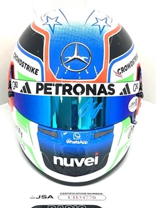 Casco Kimi Antonelli Firmato Ufficiale 1:2 Mini Mercedes F1 JSA CERT - Foto 1 di 6