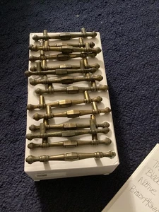 Bundle Of 13 Vtg Brass Cabinet Drawer Handle Pull unmarked 3" on center - Picture 1 of 3