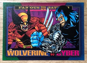 Skybox 1993 Marvel Universe Series IV #161 Wolverine VS Cyber - Picture 1 of 2
