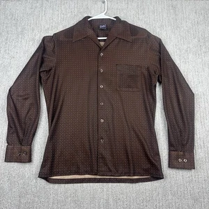 Vintage Joel California Shirt Mens Medium 70s Dagger Collar Button Up Disco - Picture 1 of 6