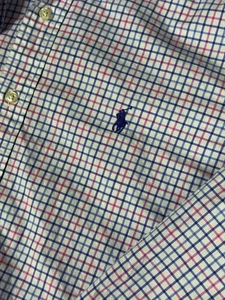 Polo Ralph Lauren Classic Fit Multicolor Windowpane Poplin Shirt Men’s M Stretch - Picture 1 of 8