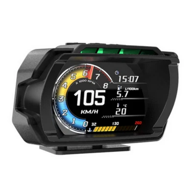 OBD2 Car HUD Head Up Display Digital Speedometer Water Oil Temp Turbo RPM Gauge - Image 1 of 4