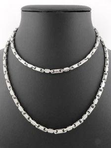 OTC Italy 925 Sterling Silver Steampunk Fancy Dotted Link Chain Necklace 28.5" - Picture 1 of 8