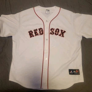Majestic MLB Herren Boston Red Sox weiß Heim Trikot Größe 2XL Vintage - Bild 1 von 6