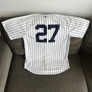 Nike Authentic Pinstripe New York Yankees Giancarlo Stanton #27 Jersey Men’s M - Picture 1 of 7