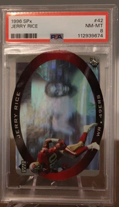 1996 SPx Football - Jerry Rice #42 - PSA 8 - Picture 1 of 2