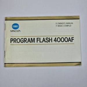 Minolta Program Flash 4000F Original Instructions User Manual 1985, En Fr - Picture 1 of 7