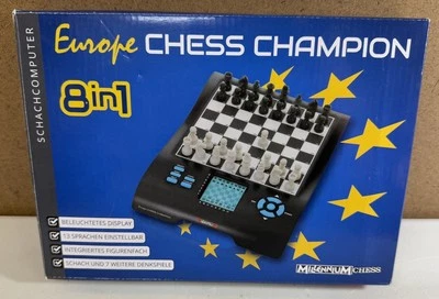 Millennium Chess Europe Chess Champion M800 Chess Computer Board 8 in 1 NIB NEW - Image 1 of 4