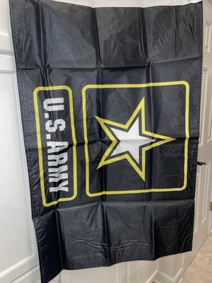 Black United States Army Military Flag 2x3 Outdoor Double Sided 2 Brass Grommets - Image 1 of 2