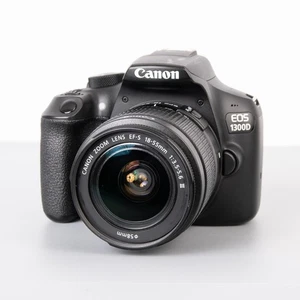 Canon EOS 1300D 18.0MP digital SLR camera with lens, bag, charger, battery, SD - Picture 1 of 21