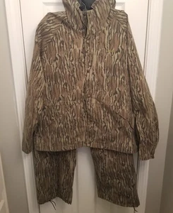 Vtg Cabelas Gore Tex Mossy Oak Bottomland Camo Jacket Pants Set 80s USA Sz XL - Picture 1 of 24