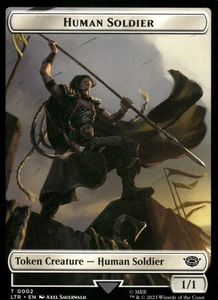 Human Soldier (0015) // Food (0023) Double-Sided Token (Surge Foil) T Universes - Imagen 1 de 2