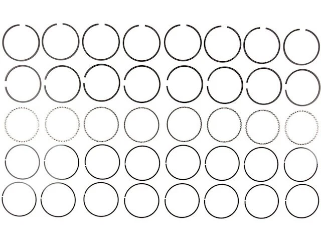 Piston Ring Set Mahle 18BVMC33 for Bristol 407 408 1961 1962 1963 1964 1965 - Image 1 of 1