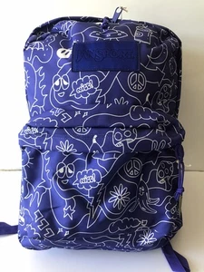 MOCHILA DE VIAJE/ESCOLAR JANSPORT SUPERBREAK PLUS DUB DOODLE PÚRPURA/BLANCO NUEVA CON ETIQUETAS - Imagen 1 de 11