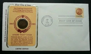 [SJ] USA Genuine Penny FDC (Coin Cover) 1978 *Rare *Limited Edition - Picture 1 of 6