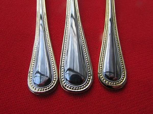 Set 5 pezzi posto modello perline oro continentale di Wallace acciaio inox 18/10 - Foto 1 di 12