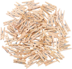 Sturdy 1 Inch Mini Wooden Craft Clothespins 100Pcs - Picture 1 of 8