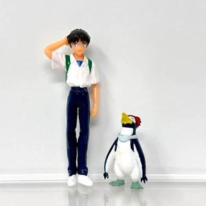 Figura Neon Genesis Evangelion Shinji Ikari & Pen Pen Pen Penguin HG - Bandai 1997 Japón - Imagen 1 de 6