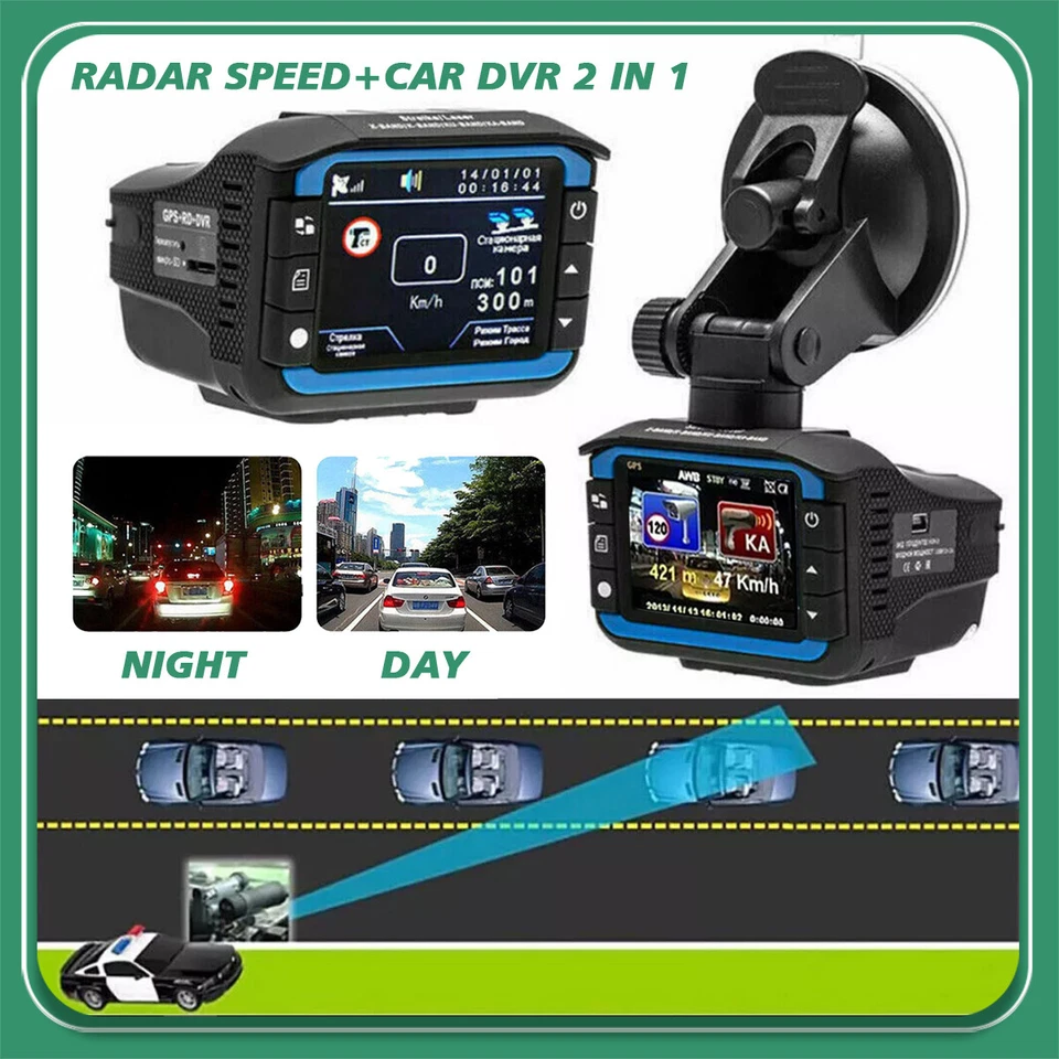 1080P Anti Radar Laser Speed Detector Car DVR Recorder Night Video Dash Camera~