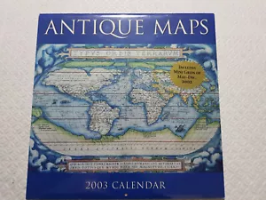 Antique Maps 2003 Calendar Drawings Wall Art Vintage Grid 2002 Europe Globe Yale - Picture 1 of 6