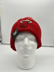 MIAMI HEAT Erwachsene BOMMEL Fleece gefüttert New Era Basketball Beanie Mütze #A2 - Bild 1 von 8