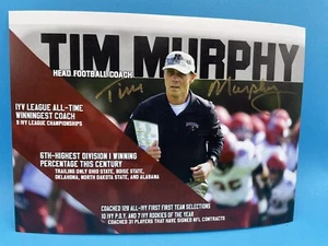 Tim Murphy Autograph Harvard Crimson Football Coach, Ivy League, NCAA 5” X 7” - Picture 1 of 2