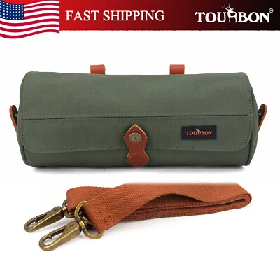 TOURBON Bike Handlebar Pannier Bags Bicycle Saddle Packs Pouch Canvas Waterproof - Image 1 of 4