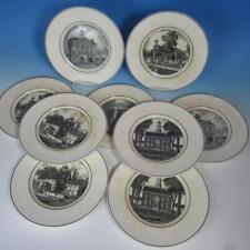Spode Mansard China - University of Delaware - 9 Collector Plates - 10½ inch