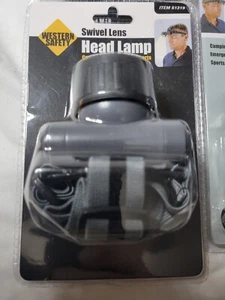 Swivel Lens LED 50 Lumens Headlamp Flashlight with Headband Strap Black/Gray - Picture 1 of 5