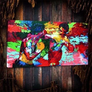 Leroy Neiman Rocky vs Apollo,HD Canvas Print home decor wall art painting,18×32" - Picture 1 of 4