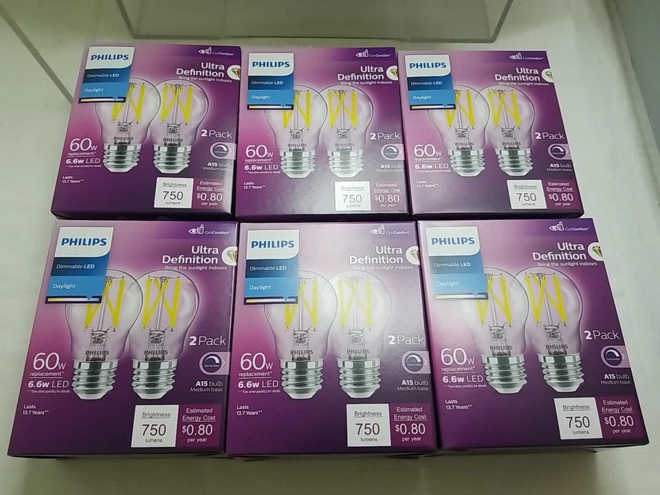 (2-Pk) Philips ED Clear Ultra Definition Dimmable A15 Light Bulbs 9290030845