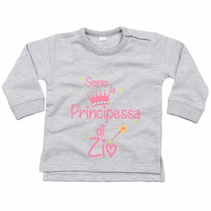 Felpa neonata sono la principessa di zio - Foto 1 di 1