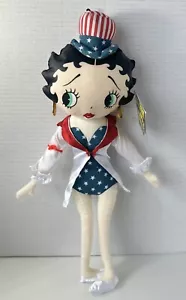 Muñeca Betty Boop-Patriótica Americana 4 de Julio Peluche 17" De Colección Roja Blanca y Boop - Imagen 1 de 6