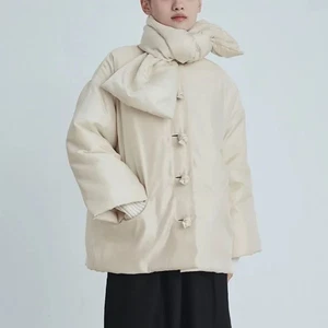Abrigo de mujer Toteme Twist de moda acolchado de algodón bufanda chaqueta - Imagen 1 de 25