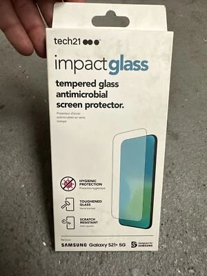 Tech21 impact glass antimicrobial screen protector Samsung Galaxy S21 Plus 5g - Image 1 of 3