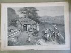 Vintage Print, SETTLERS FIRST HOME In WEST,Sept 11,1880