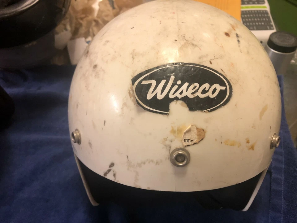Vintage white Wiseco Helmet 1970s  - Image 1 of 3