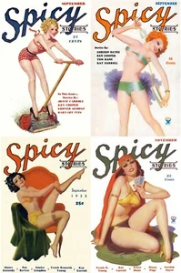 Spicy Stories - Daring Risqué Saucy Racy Naughty & Sexy - 9 Old Issues on DVD - Picture 1 of 12