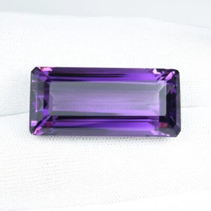 33.21Cts Best Fire "Top Purple Rare" Natural No Heat Brazil Amethyst Octagon  - Picture 1 of 2