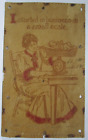 WOMAN STARTED BUSINESS ON A SMALL SCALE HUMOR GREETING LEATHER POSTCARD 1907 UDB